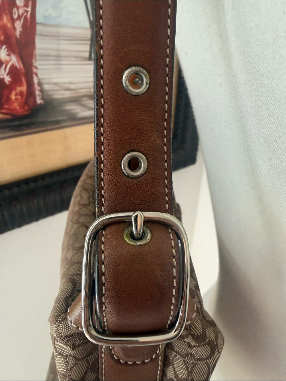 Coach Signature Sufflette Shoulder Bag Beige Y2K vintage - Picture 3 of 12